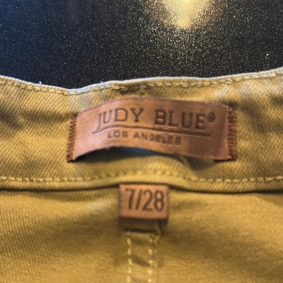 Judy Blue Green Cargo Pants Straight Leg Utilitarian - Picture 9 of 14